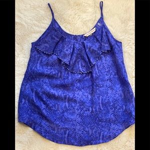 Rebecca Taylor violet snakeskin sold top. Sz2